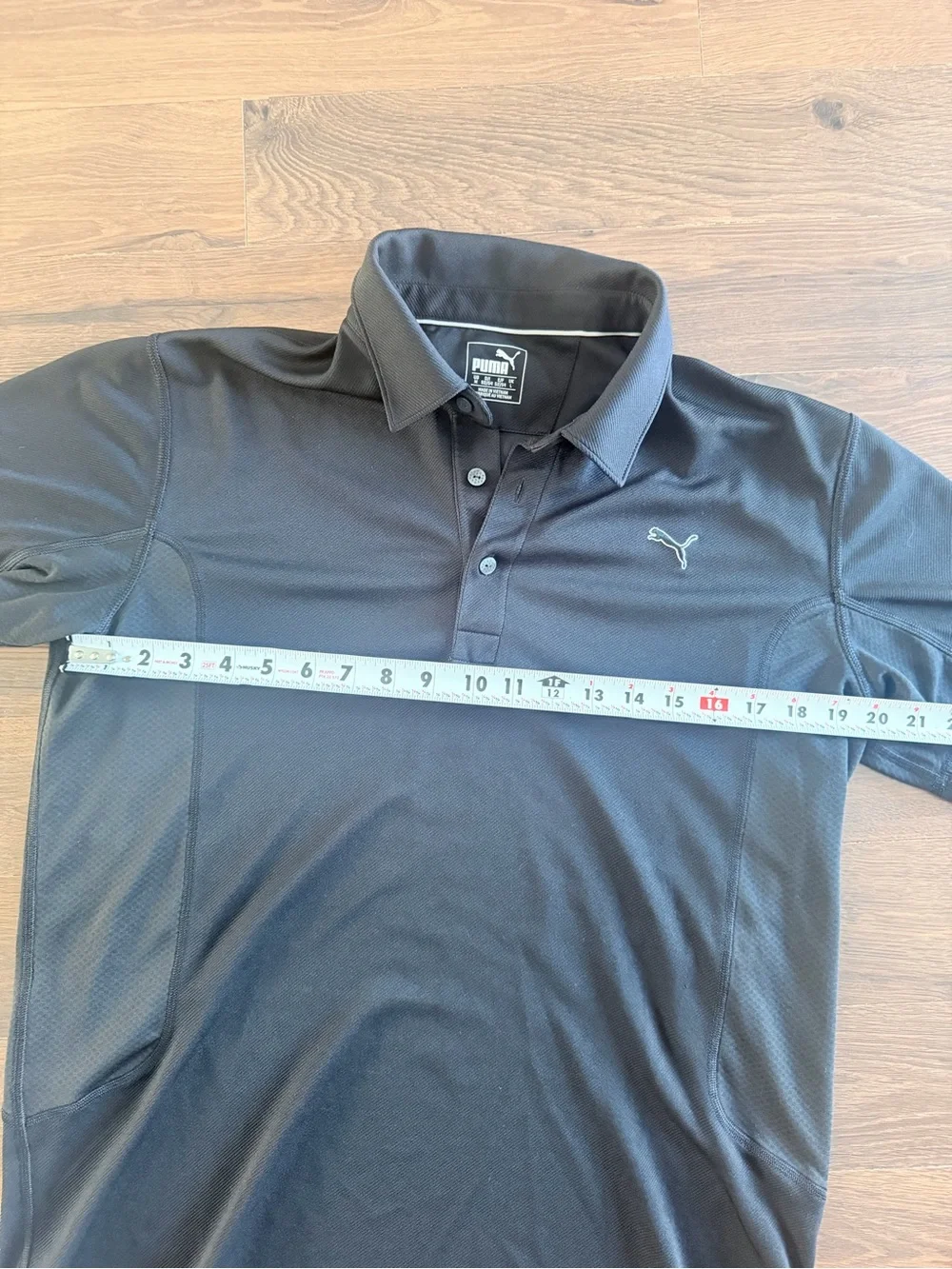 Puma Men’s Black Polo Shirt with Subtle Logo